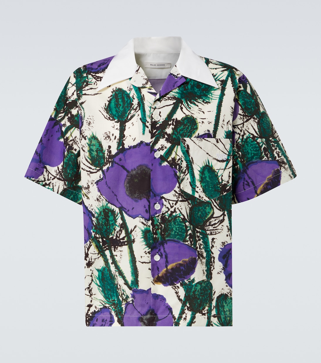 Highlife floral cotton bowling shirt | Wales Bonner