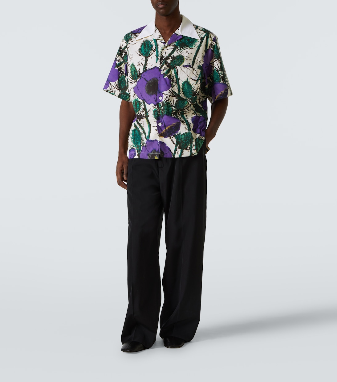 Highlife floral cotton bowling shirt | Wales Bonner