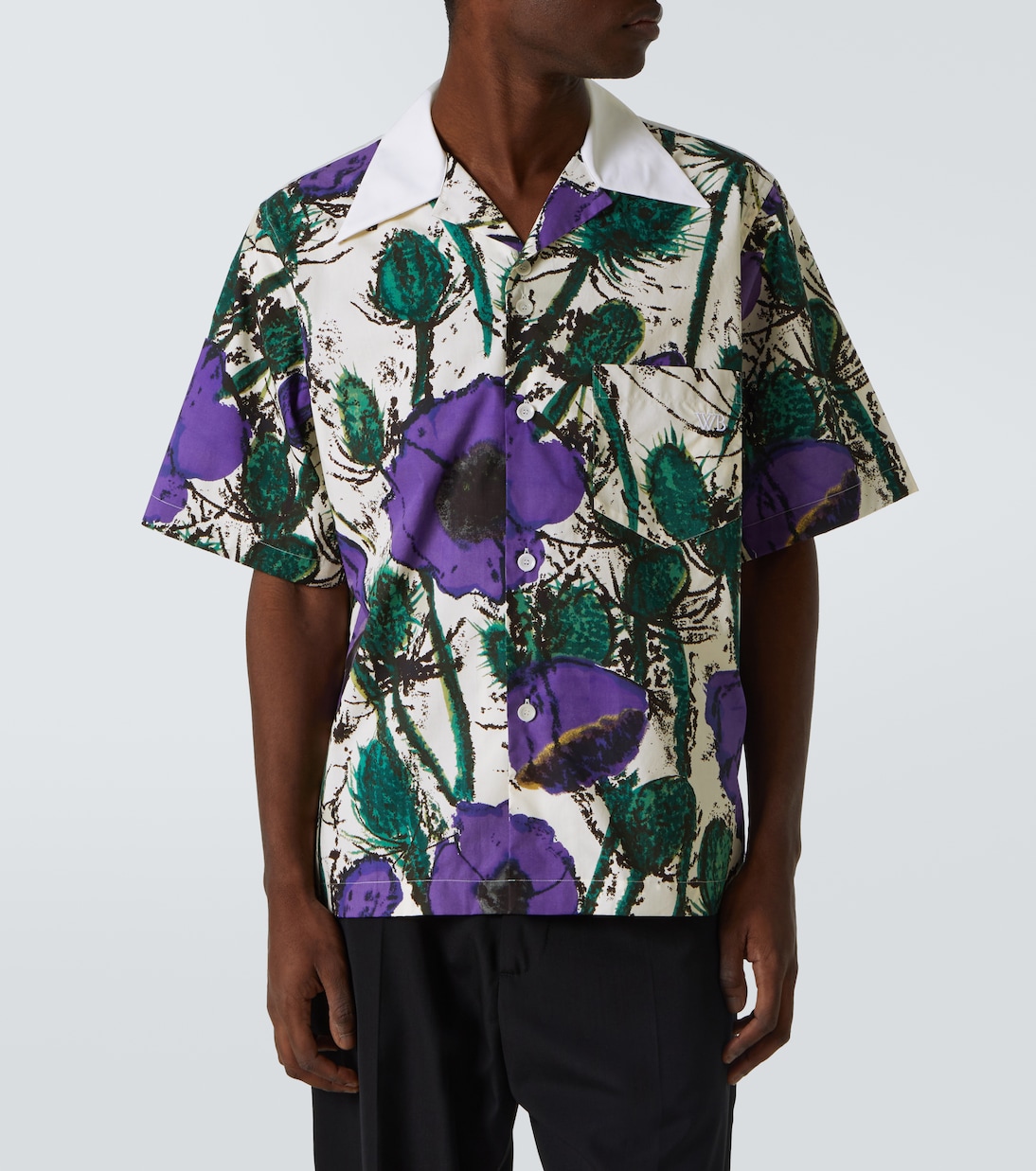 Highlife floral cotton bowling shirt | Wales Bonner
