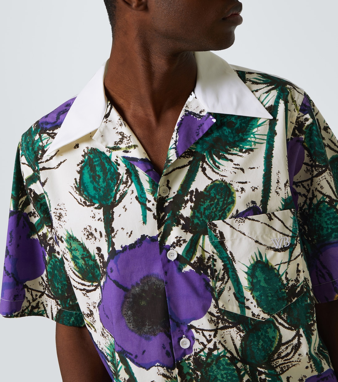 Highlife floral cotton bowling shirt | Wales Bonner