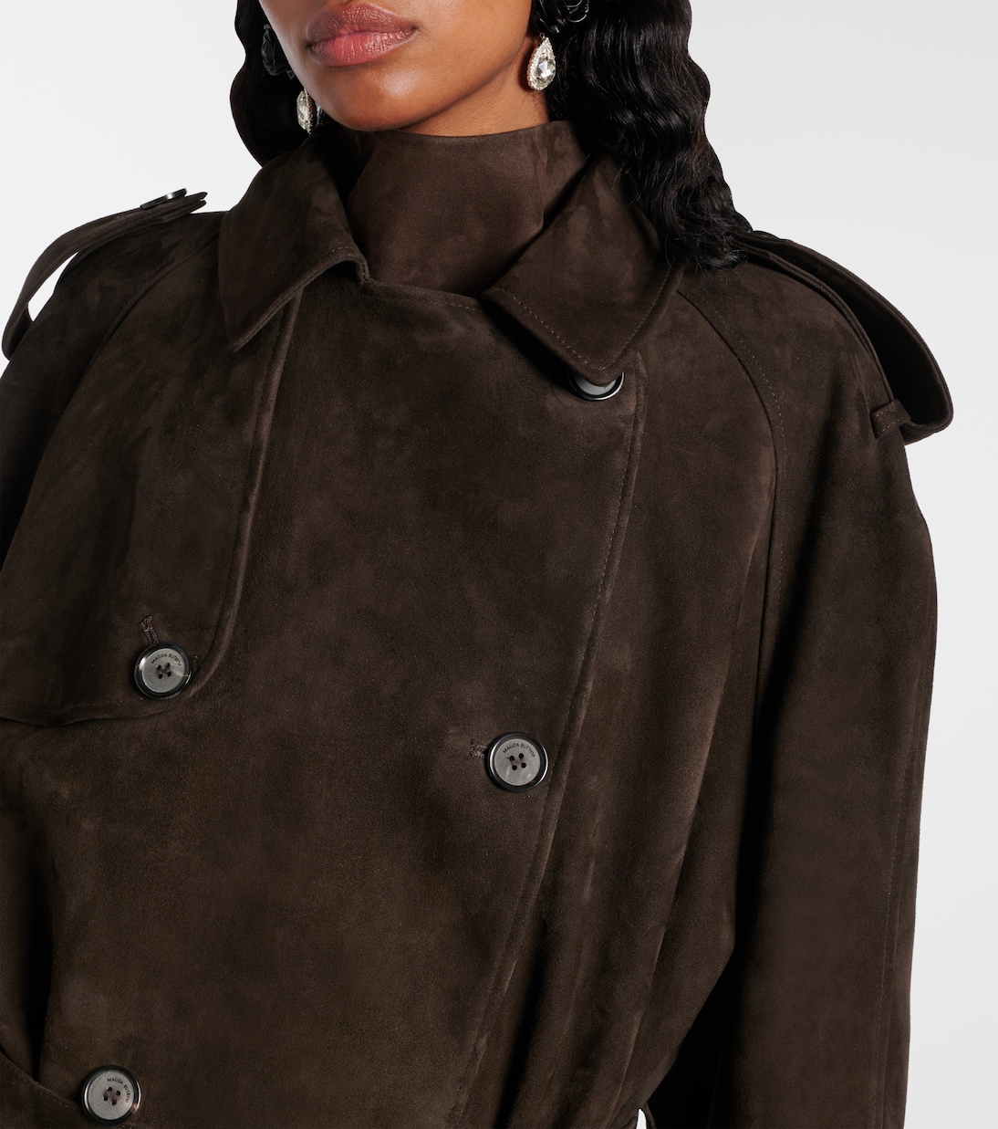 Trenchcoat aus Veloursleder | Magda Butrym