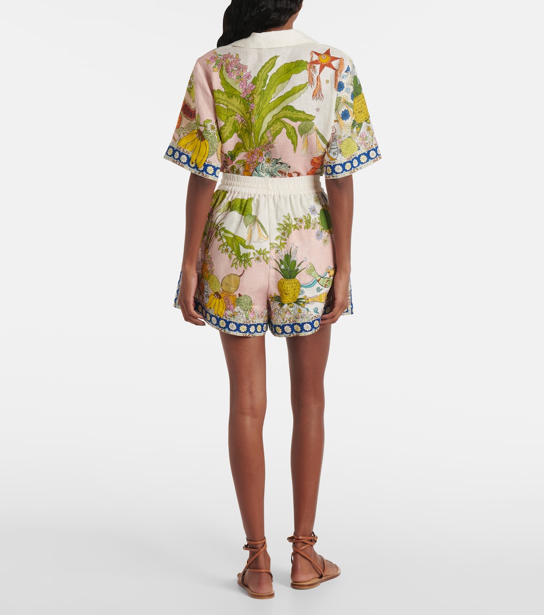 Shorts Hazel de tiro alto estampados | Alémais