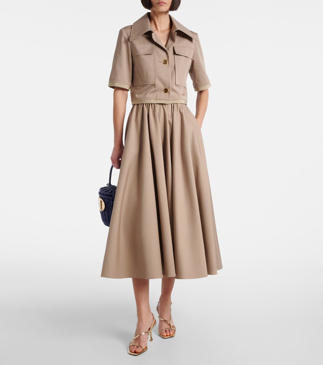 Giacca cropped in gabardine di cotone | Patou