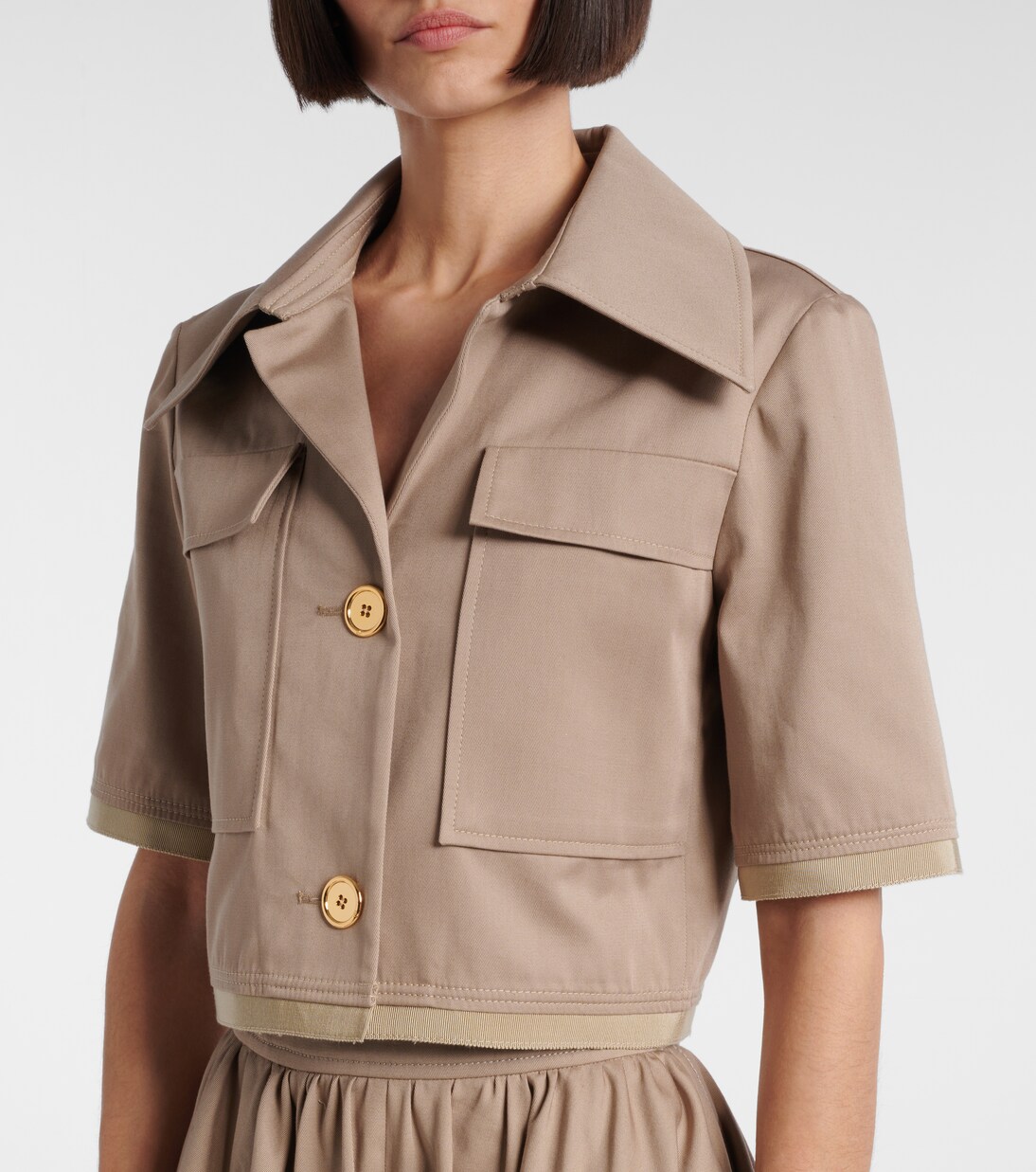 Giacca cropped in gabardine di cotone | Patou