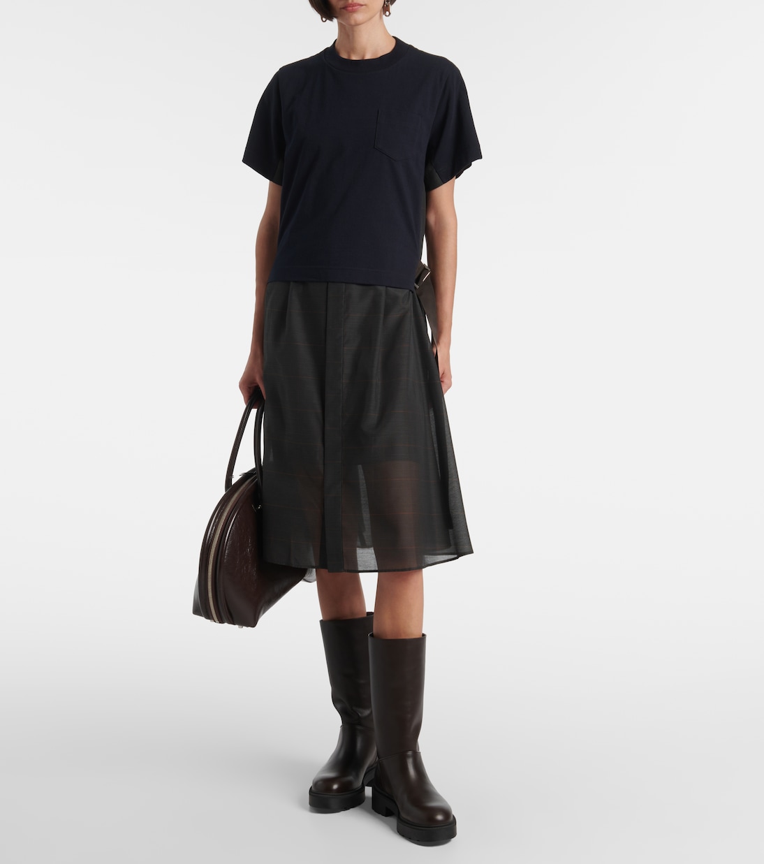 Abito midi con jersey | Sacai