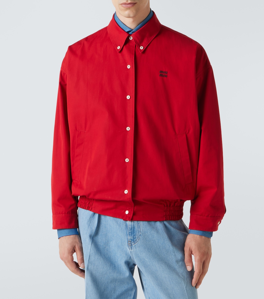 Cotton poplin blouson | Miu Miu