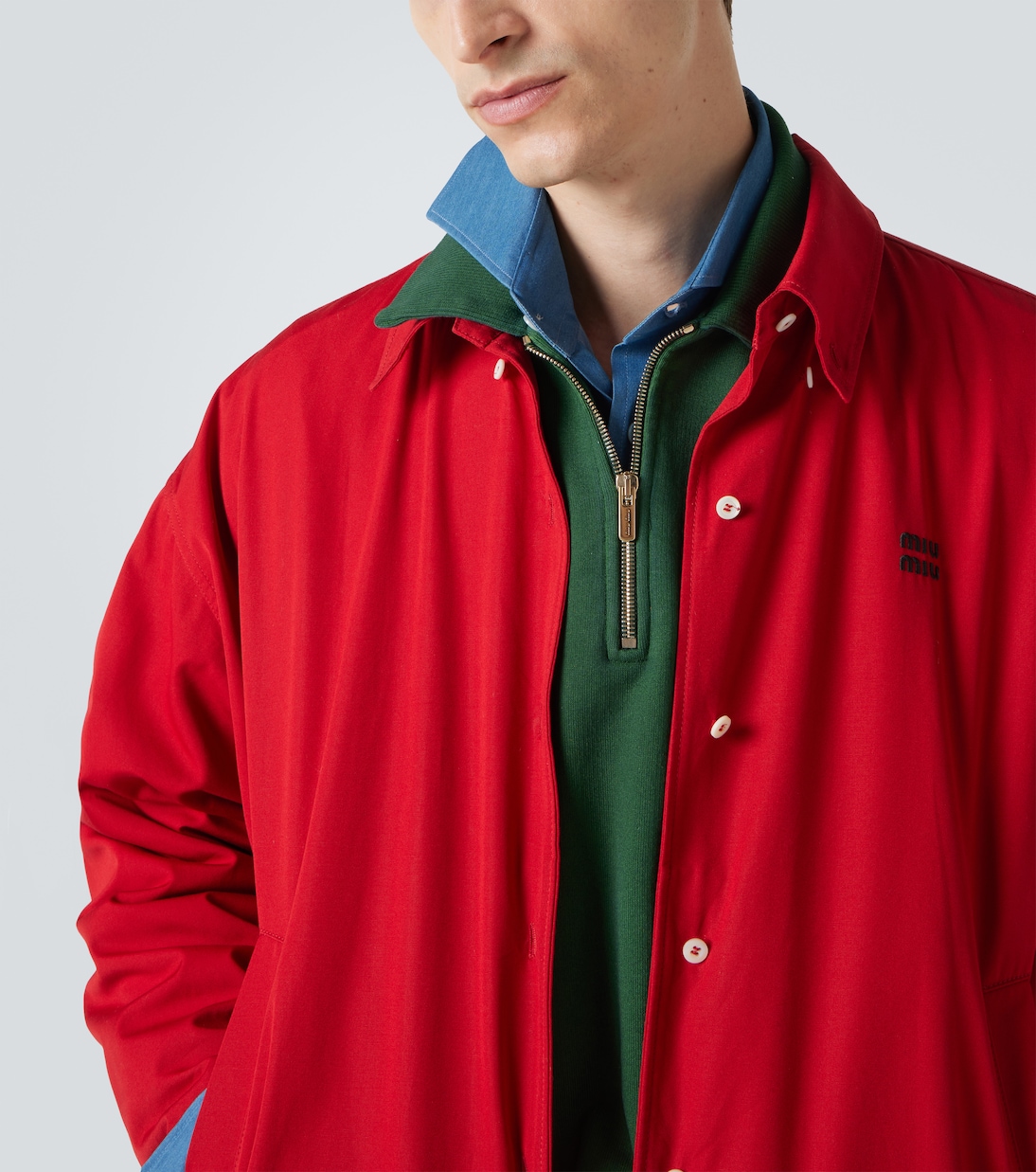 Cotton poplin blouson | Miu Miu