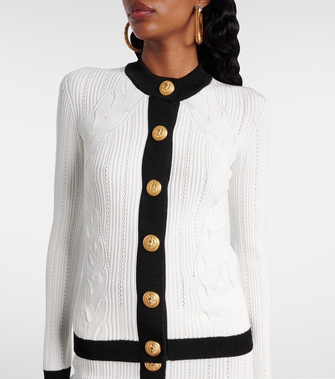 Cable-knit cardigan | Balmain