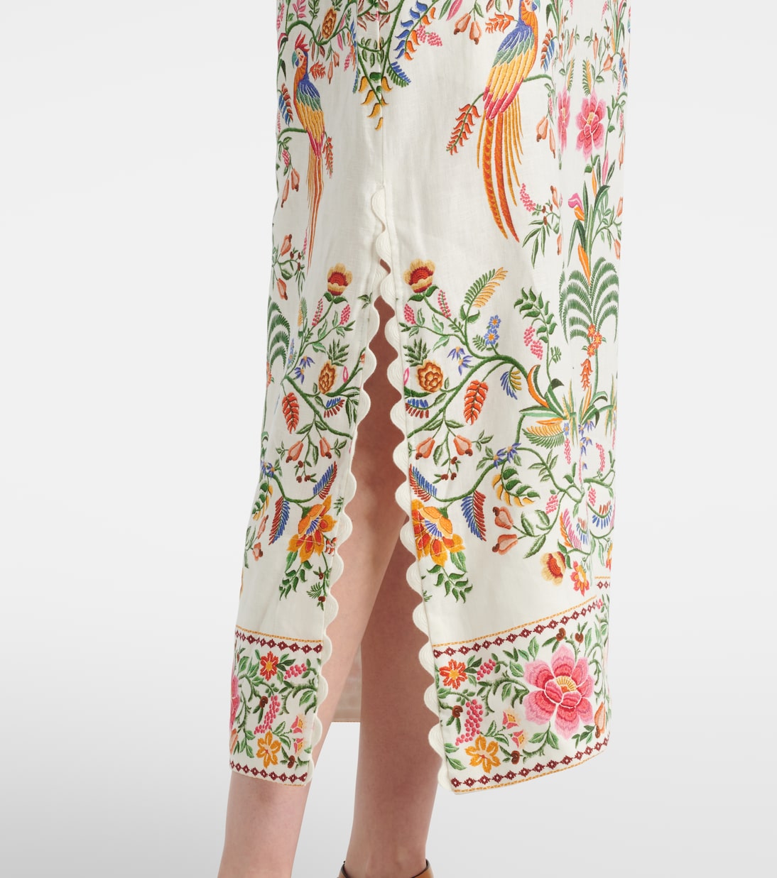 Bedrucktes Maxikleid aus Leinen | Farm Rio