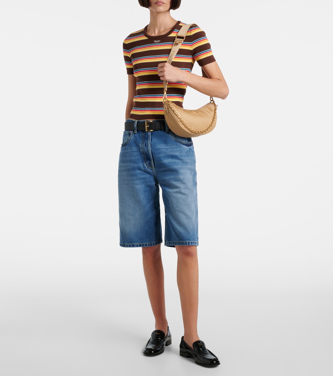 Bolso al hombro Prada Demi-Lune de Re-Nylon | Prada