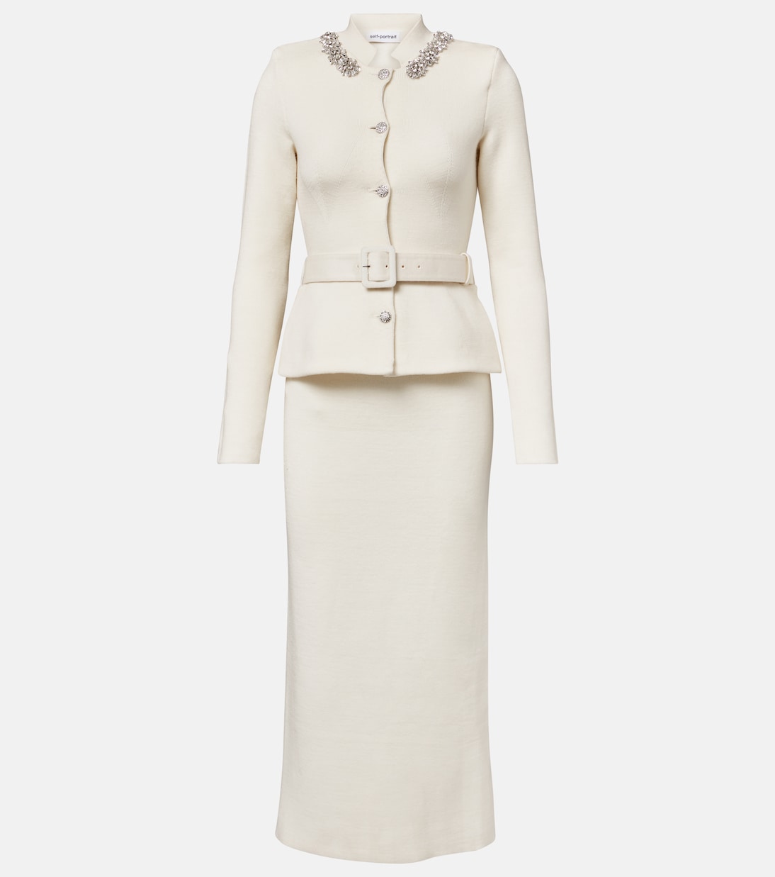 Robe midi à ornements | Self-Portrait
