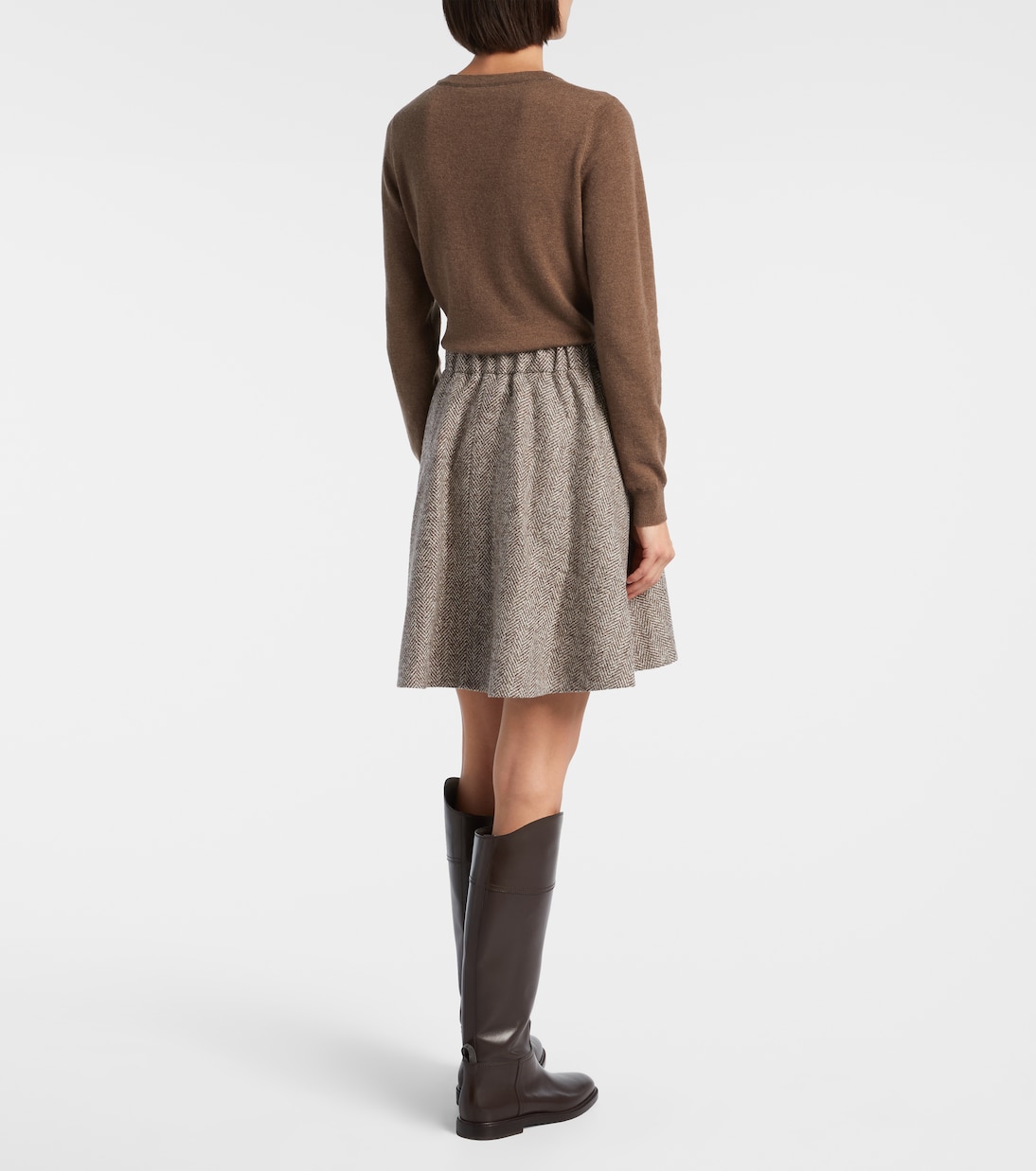High-rise wool-blend miniskirt | Brunello Cucinelli