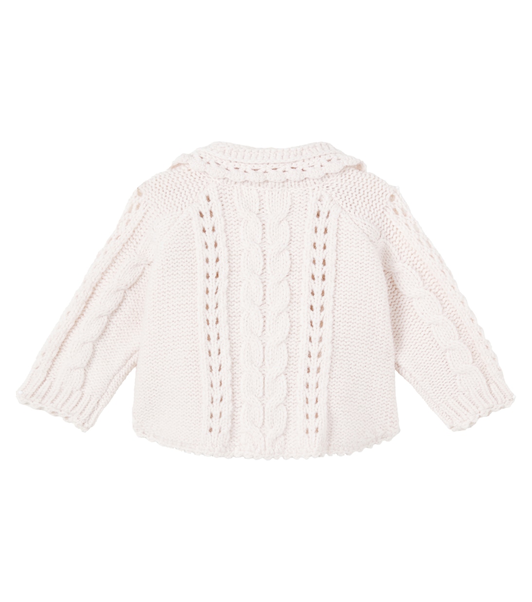 Baby Khellana cable-knit floral cardigan | Louise Misha