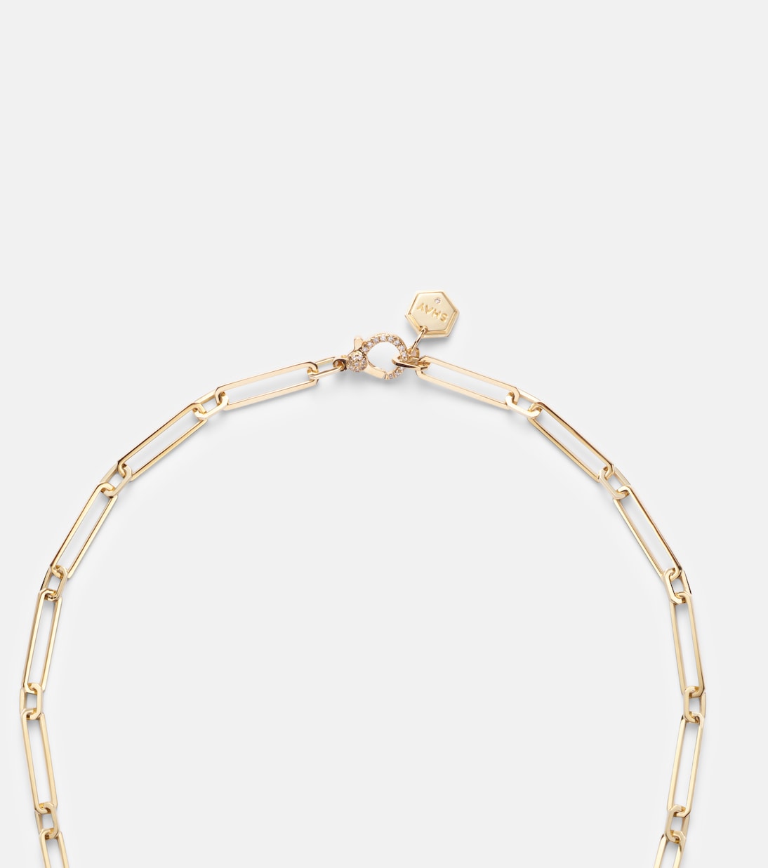 Radiant Deco 18kt gold pendant necklace with pink sapphires and diamonds | Shay Jewelry