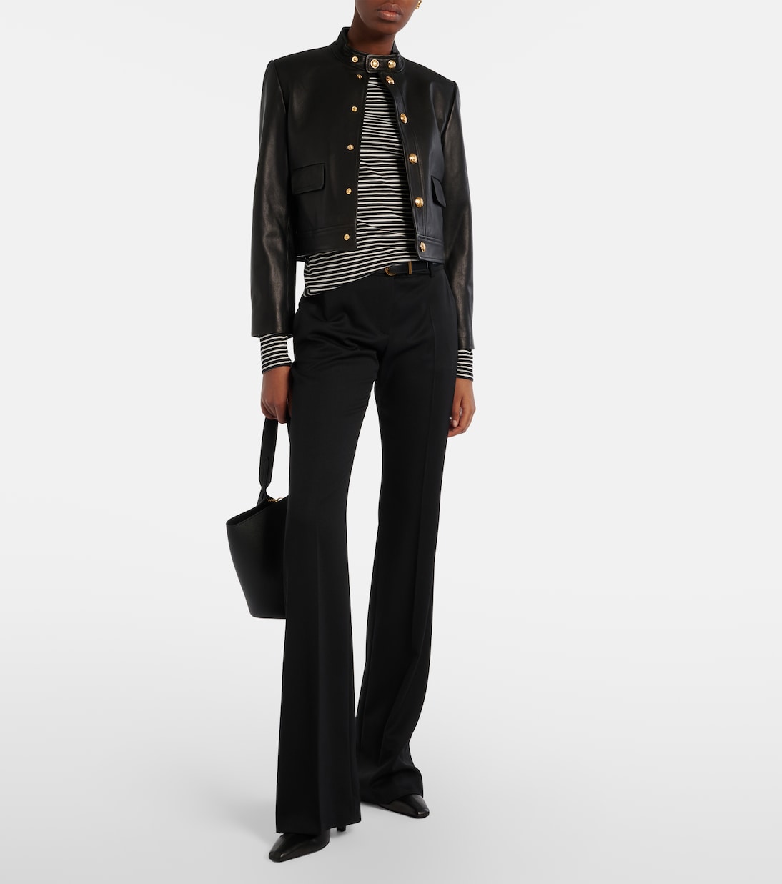 Hadley cropped leather jacket | Nili Lotan