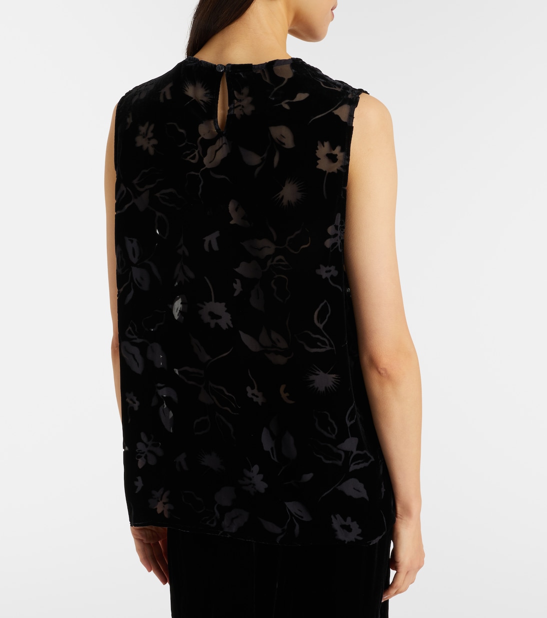 Trento devoré velvet top | Asceno