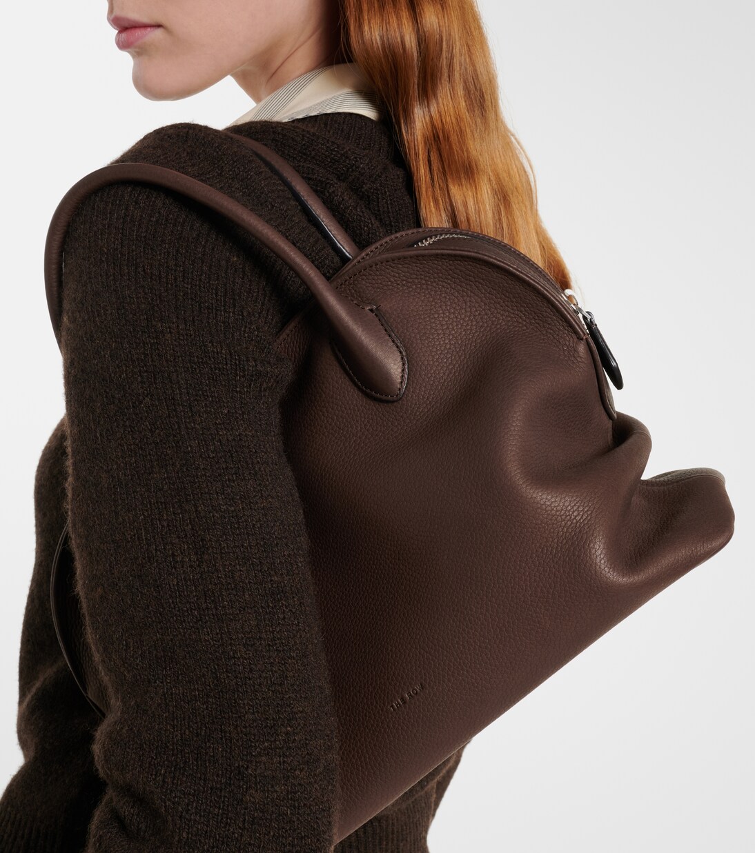 Agnes 12 Medium leather tote bag | The Row