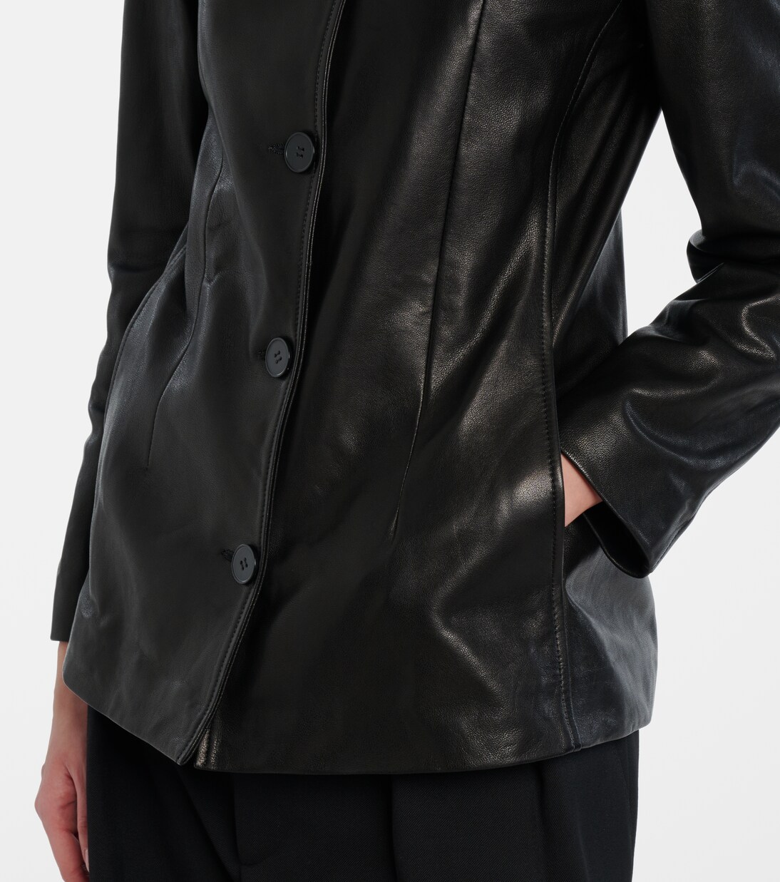 Maud leather jacket | Nour Hammour
