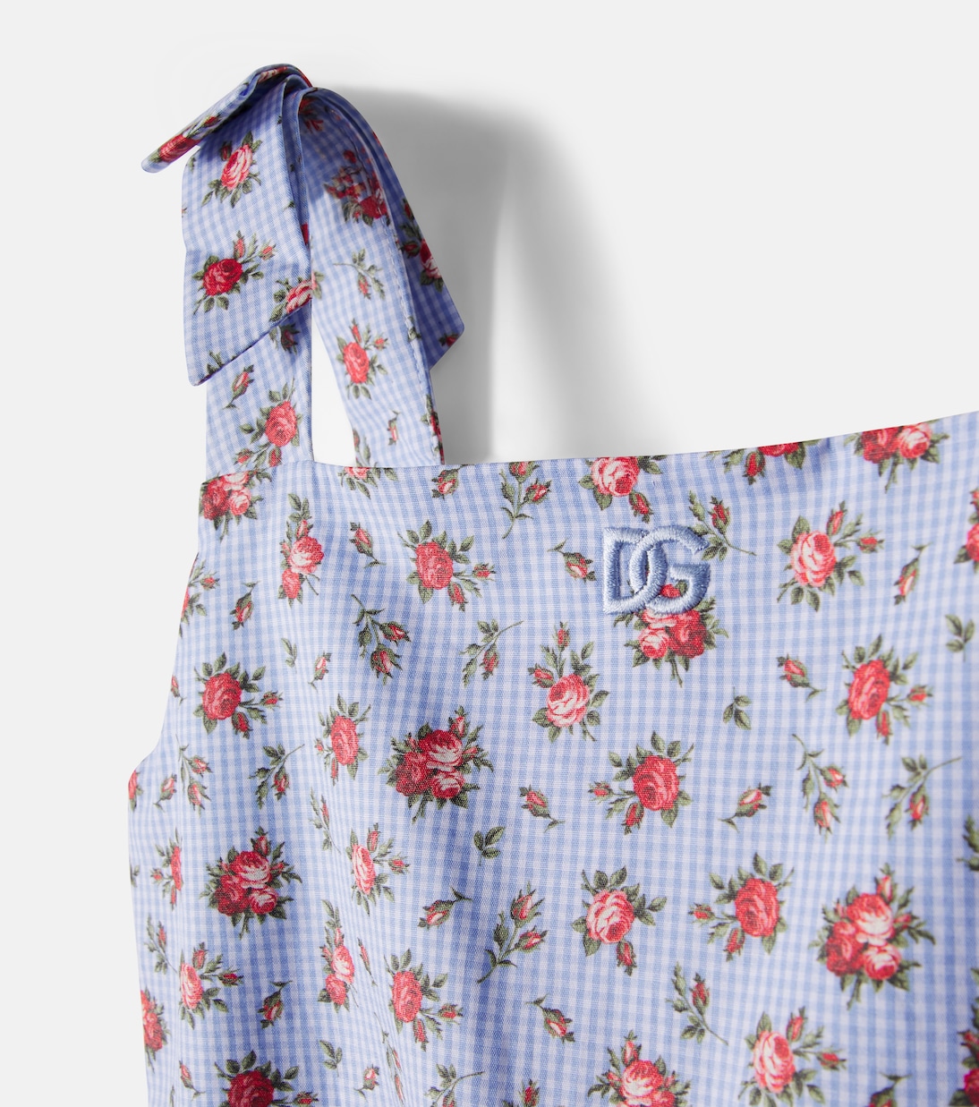 Bedrucktes Kleid aus Baumwollpopeline | Dolce&Gabbana Kids