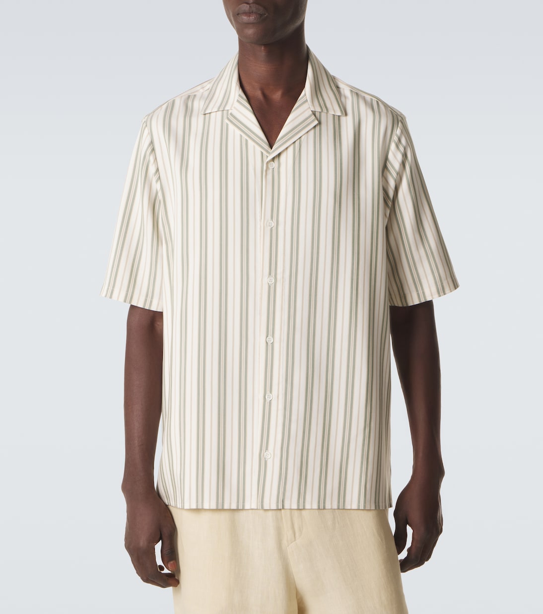 Chemise rayée en soie | Le Kasha