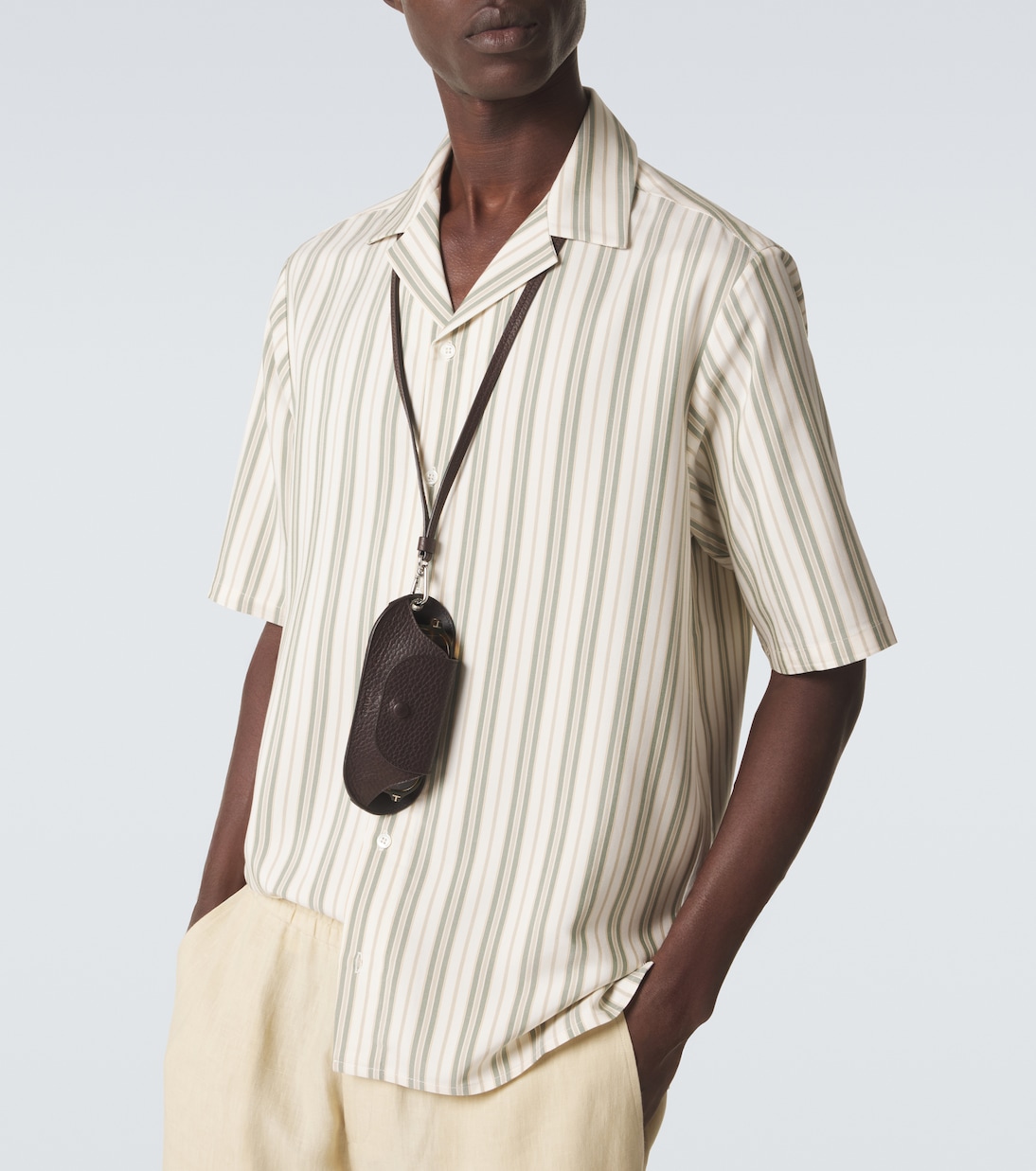 Chemise rayée en soie | Le Kasha