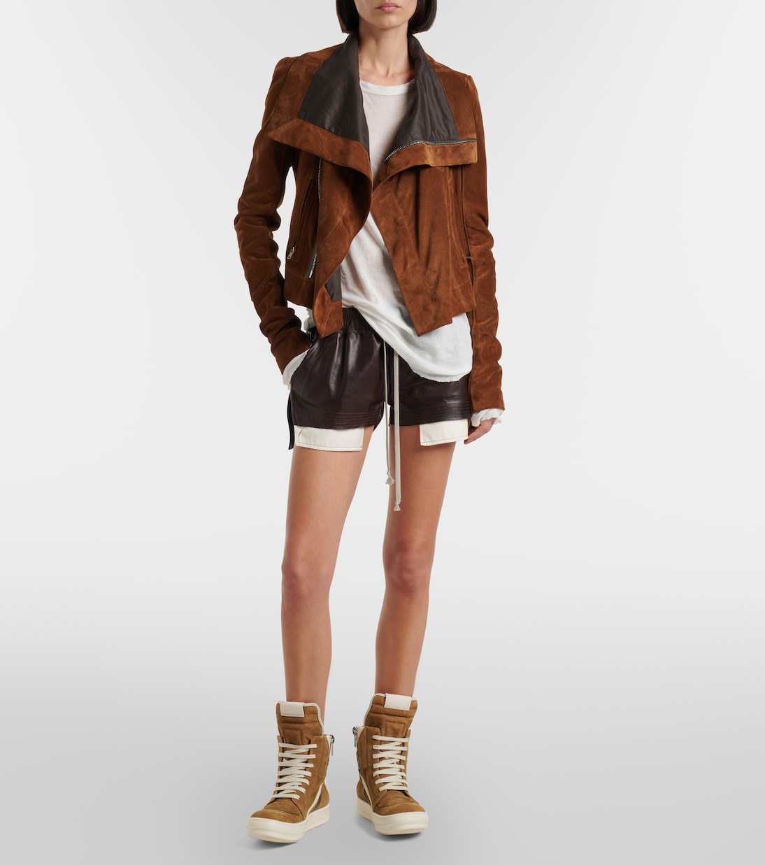 High-Top Sneakers Geobasket aus Veloursleder | Rick Owens