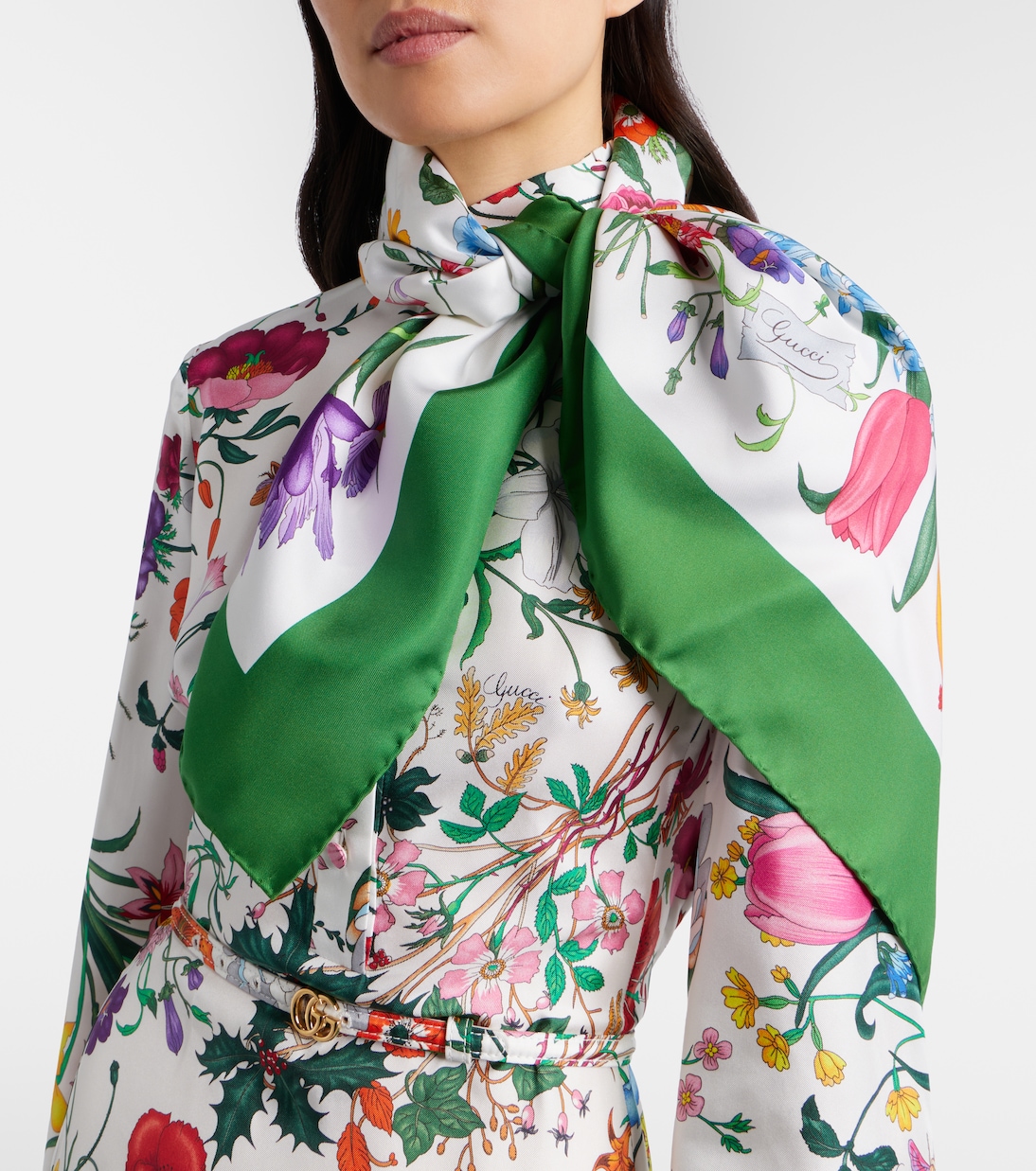Floral silk scarf | Gucci