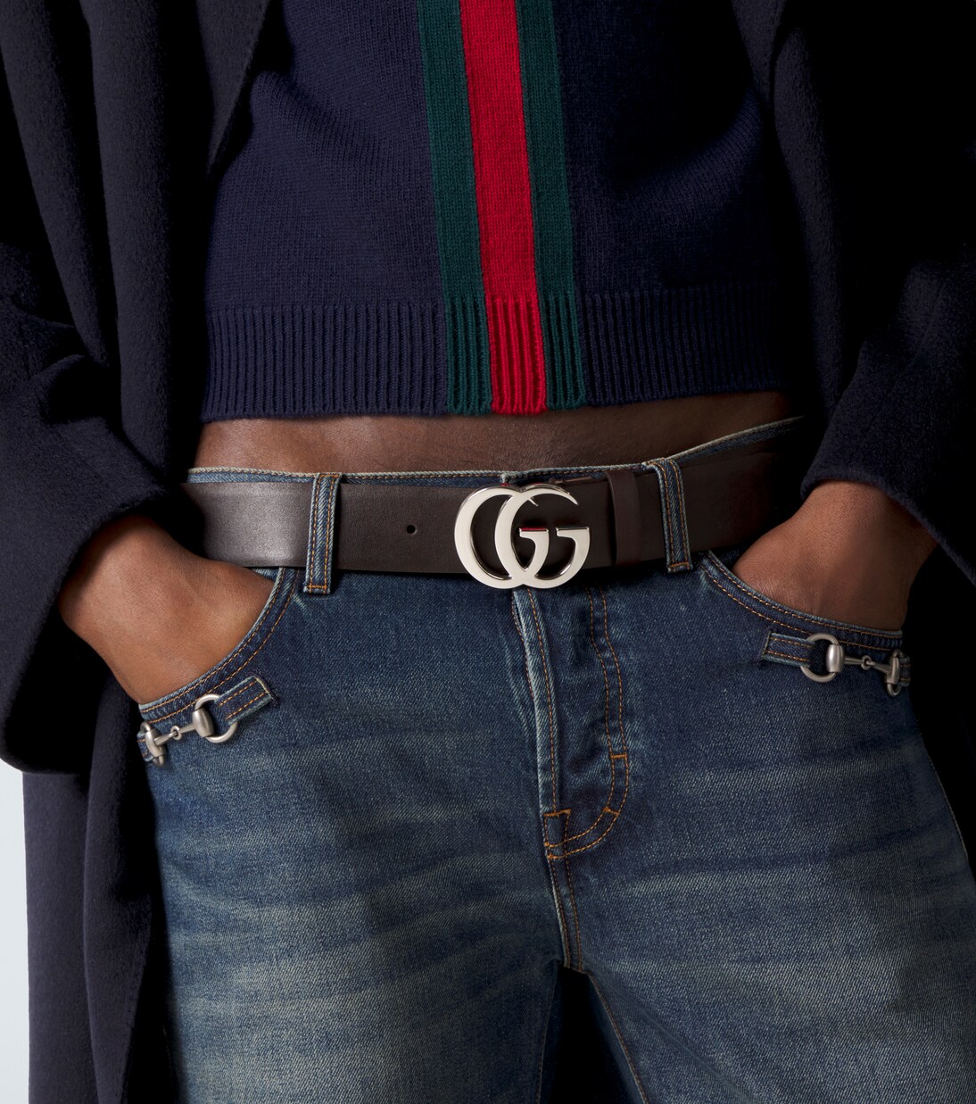 Flat Marmont leather belt  | Gucci