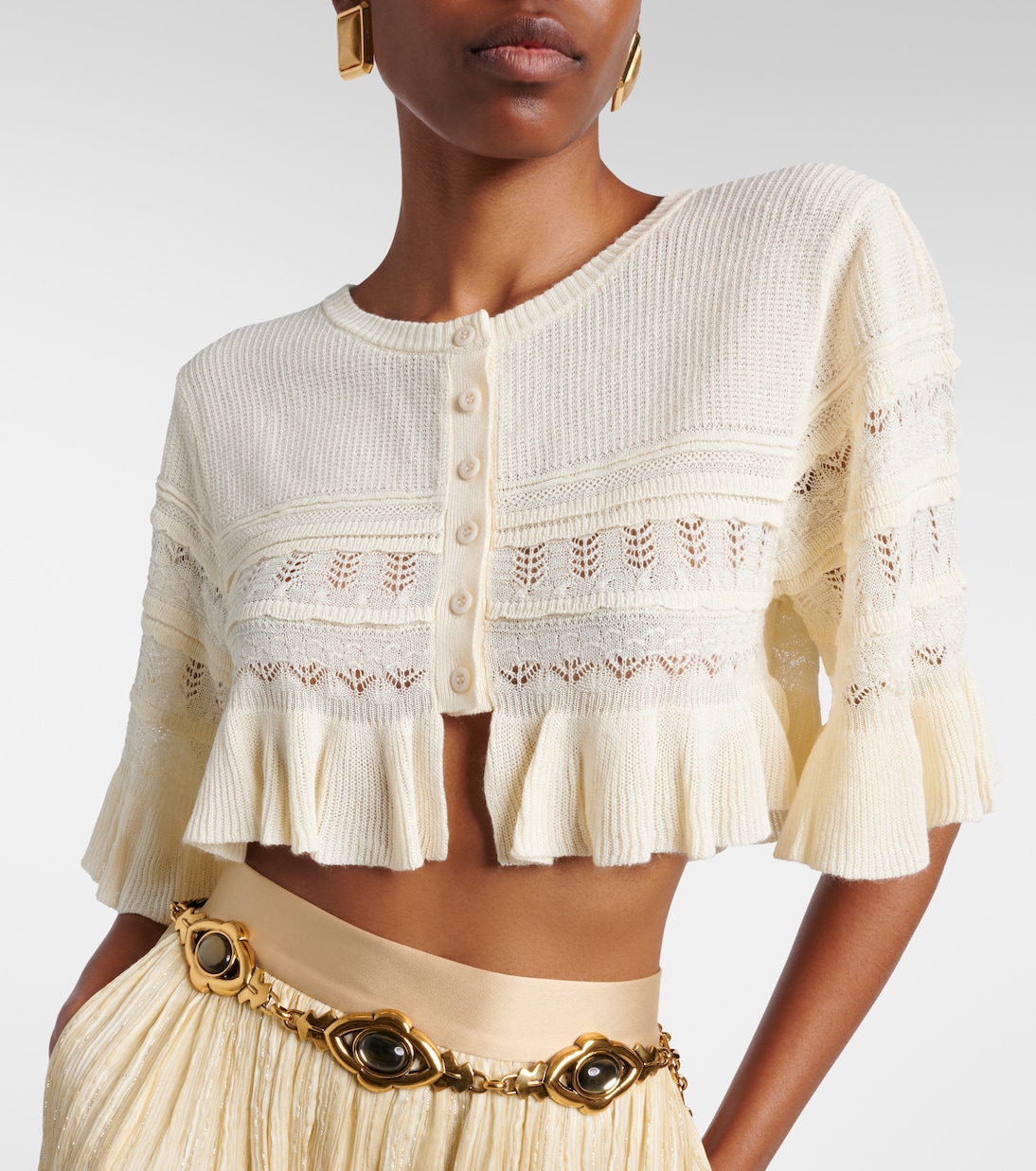 Cropped-Cardigan aus Strick | Xu Zhi