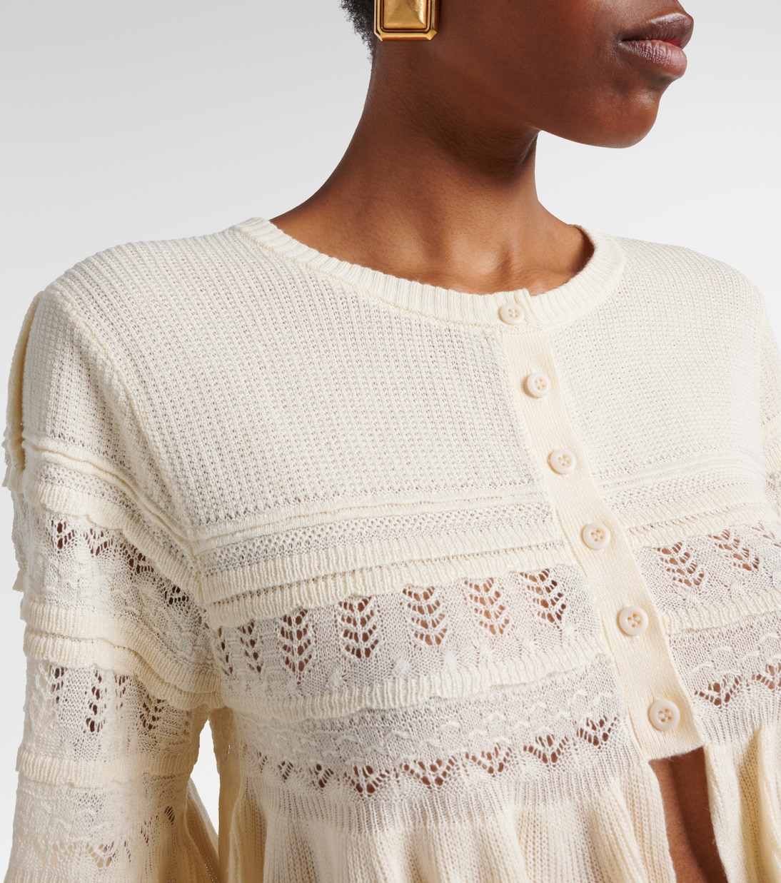 Cropped-Cardigan aus Strick | Xu Zhi