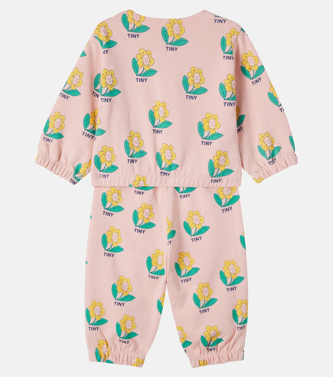 Baby printed cotton sweatshirt and sweatpants set | Tinycottons