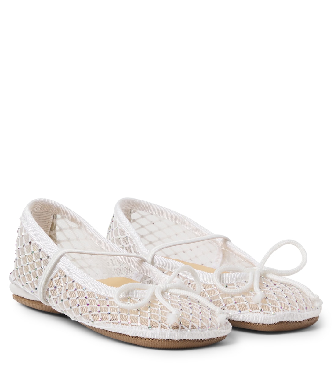 Darlyn embellished mesh ballet flats | PèPè