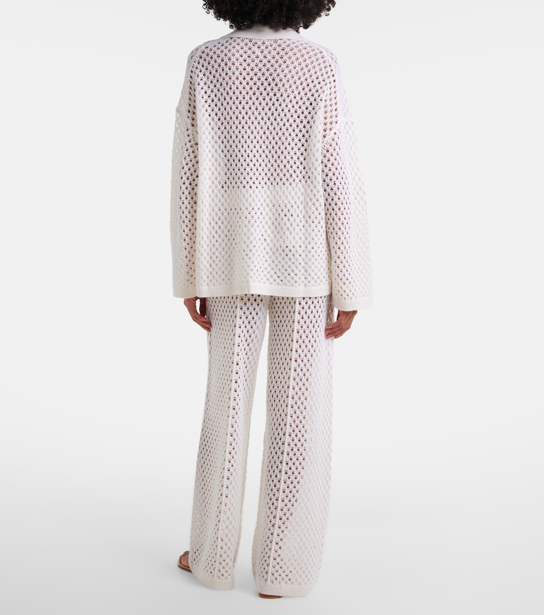 Pantalon ample en laine et cachemire | Jardin des Orangers