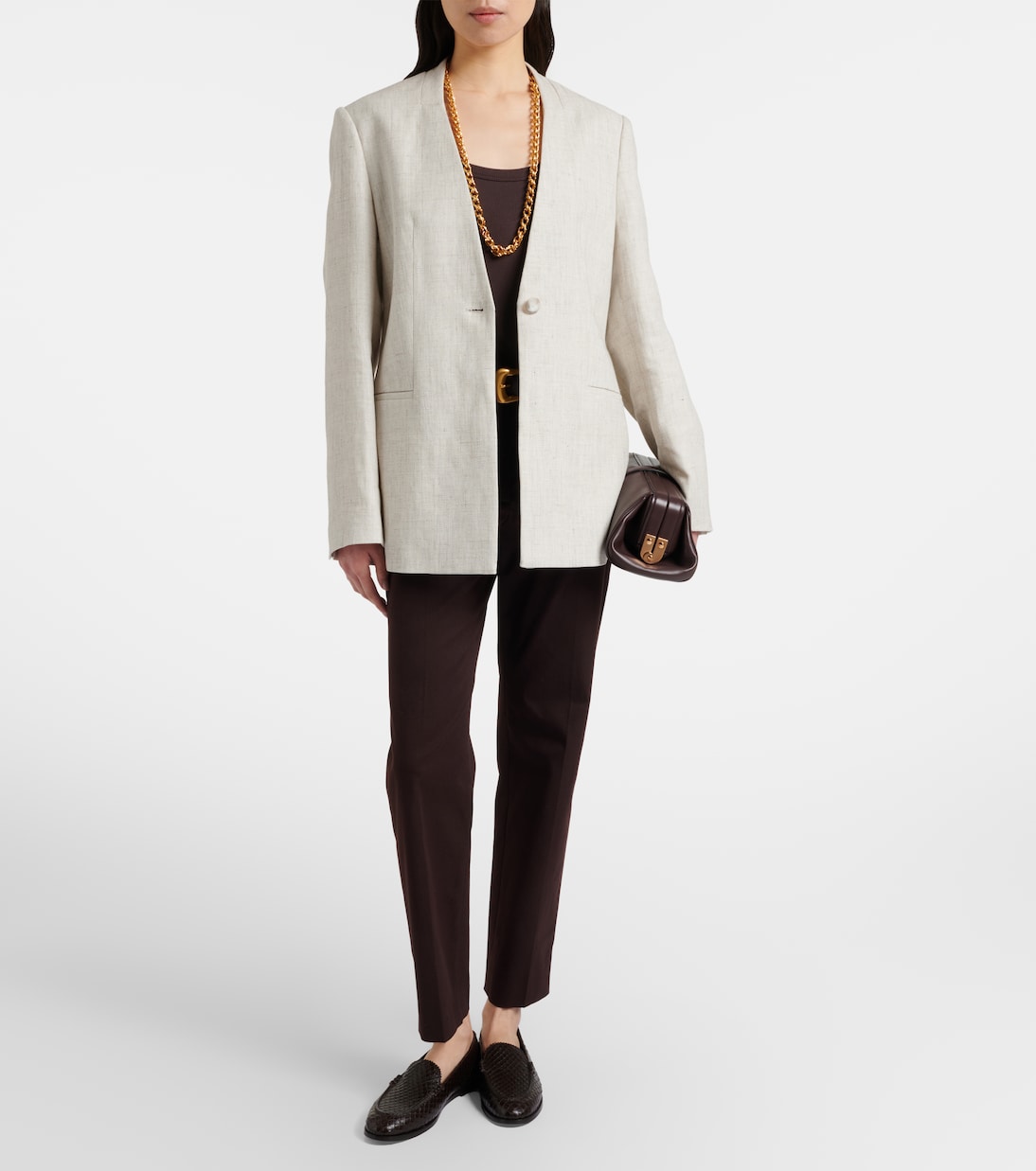 Cotton-blend straight pants | Joseph