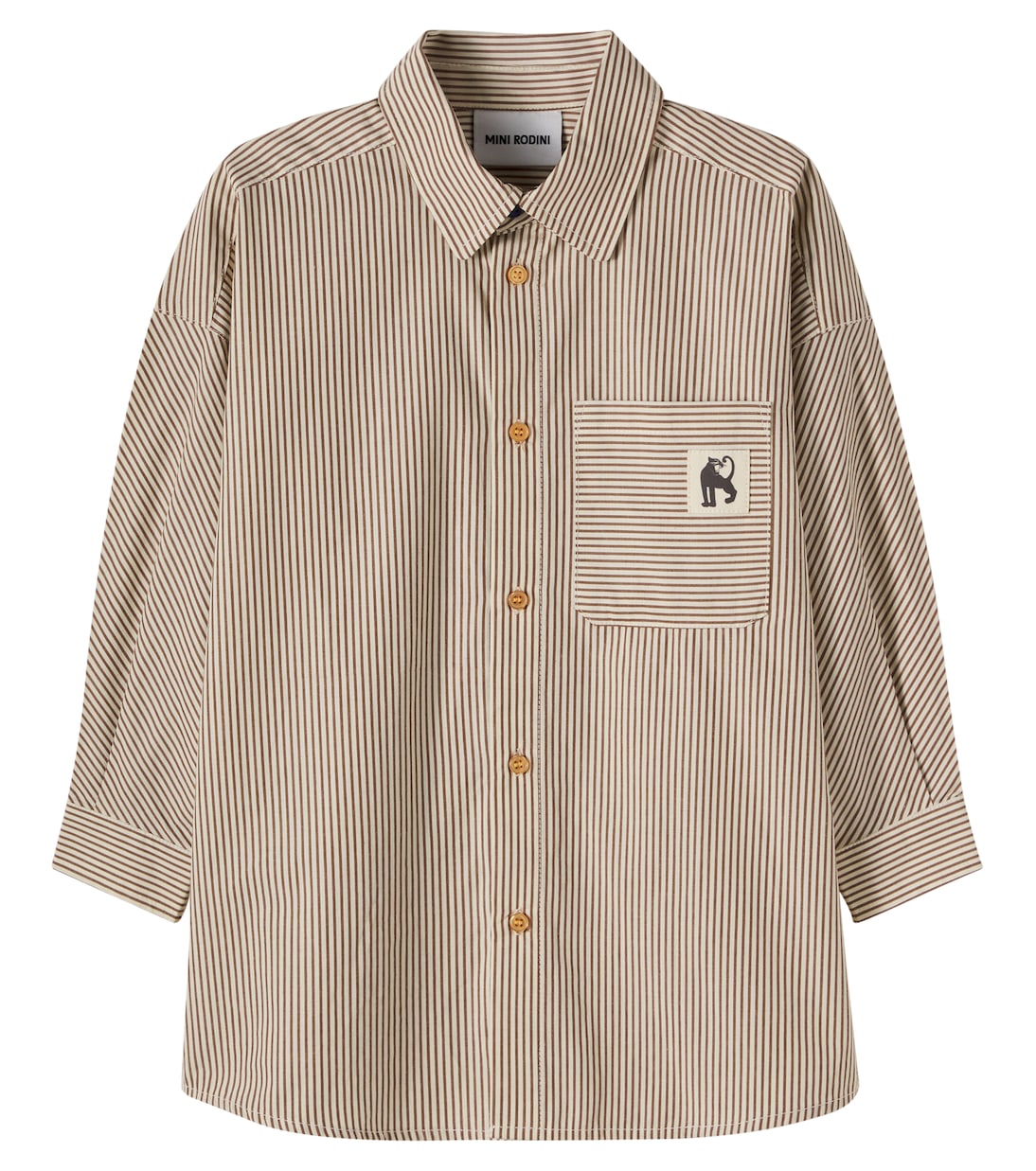 Chemise en popeline de coton à rayures | Mini Rodini