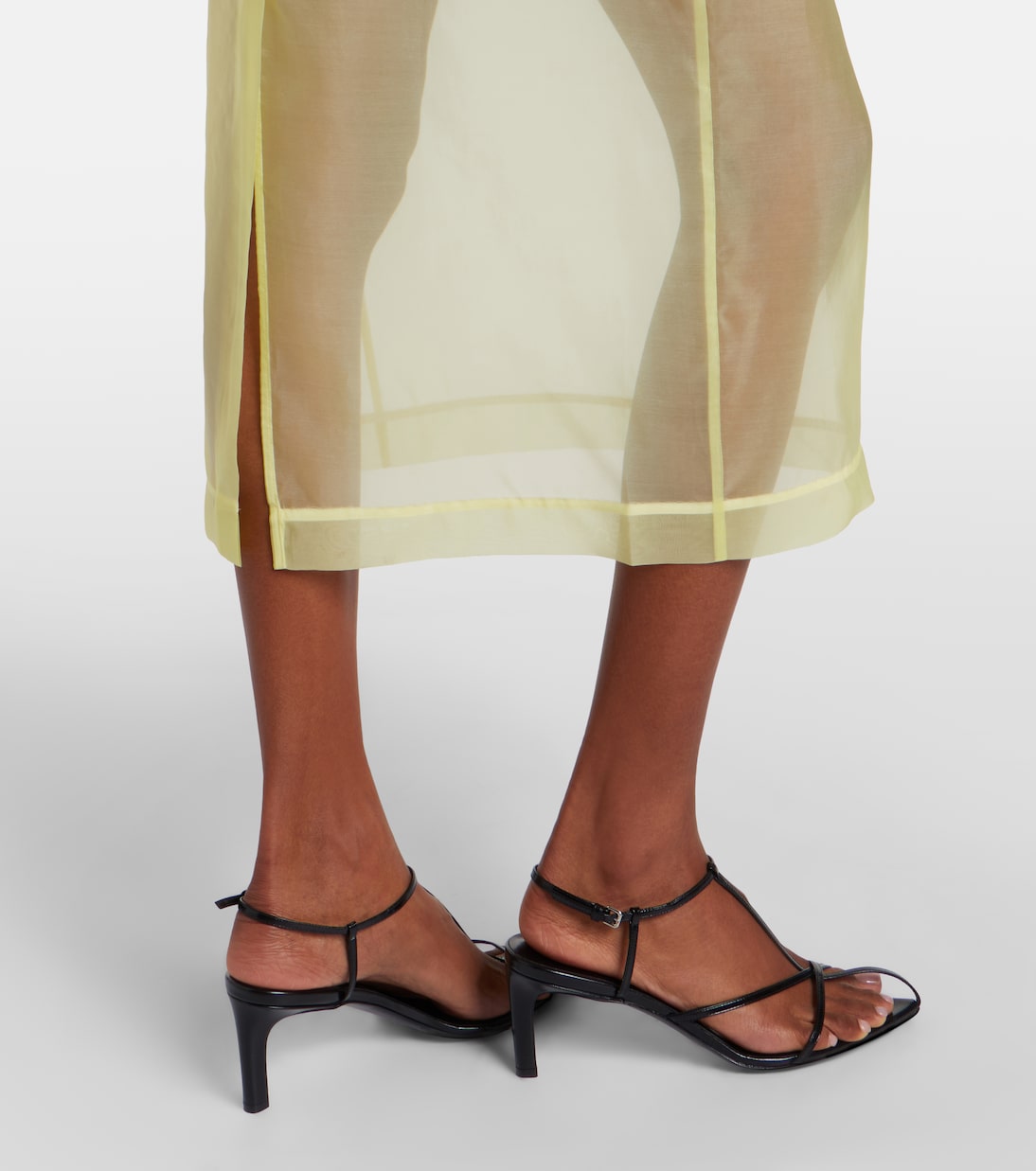 Peri sheer silk-blend midi skirt | The Frankie Shop