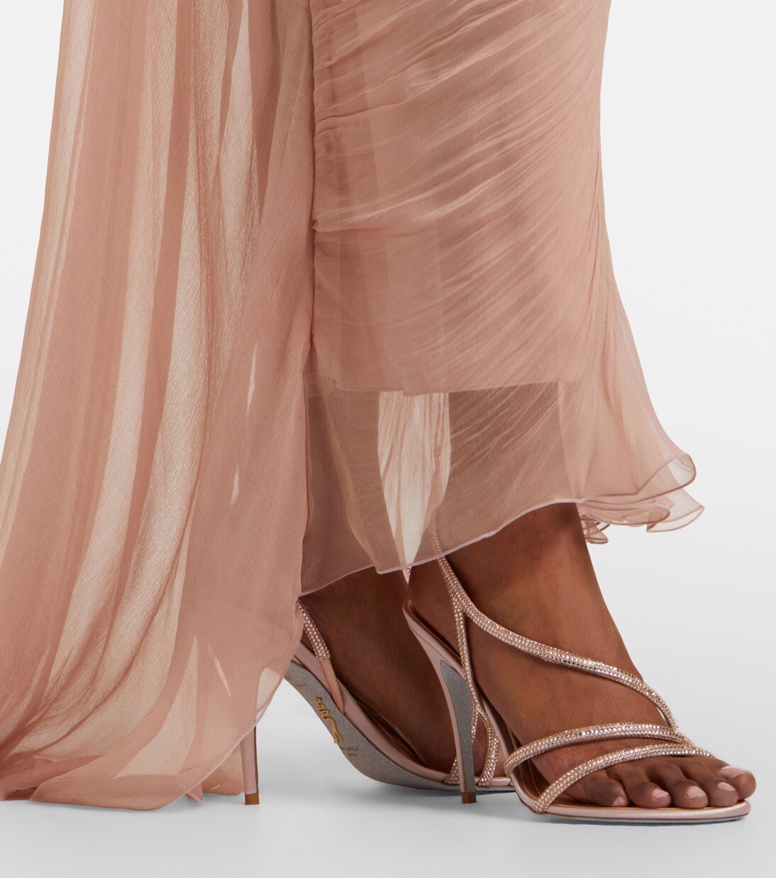 Erin embellished satin slingback sandals | Rene Caovilla