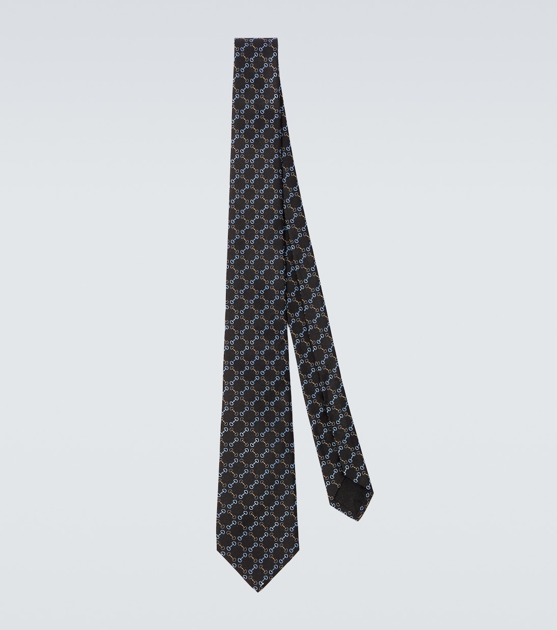 Horsebit silk jacquard tie | Gucci