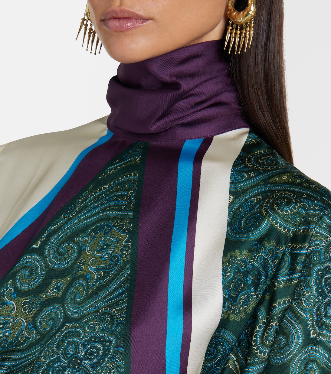 Joni printed silk midi dress | Alémais