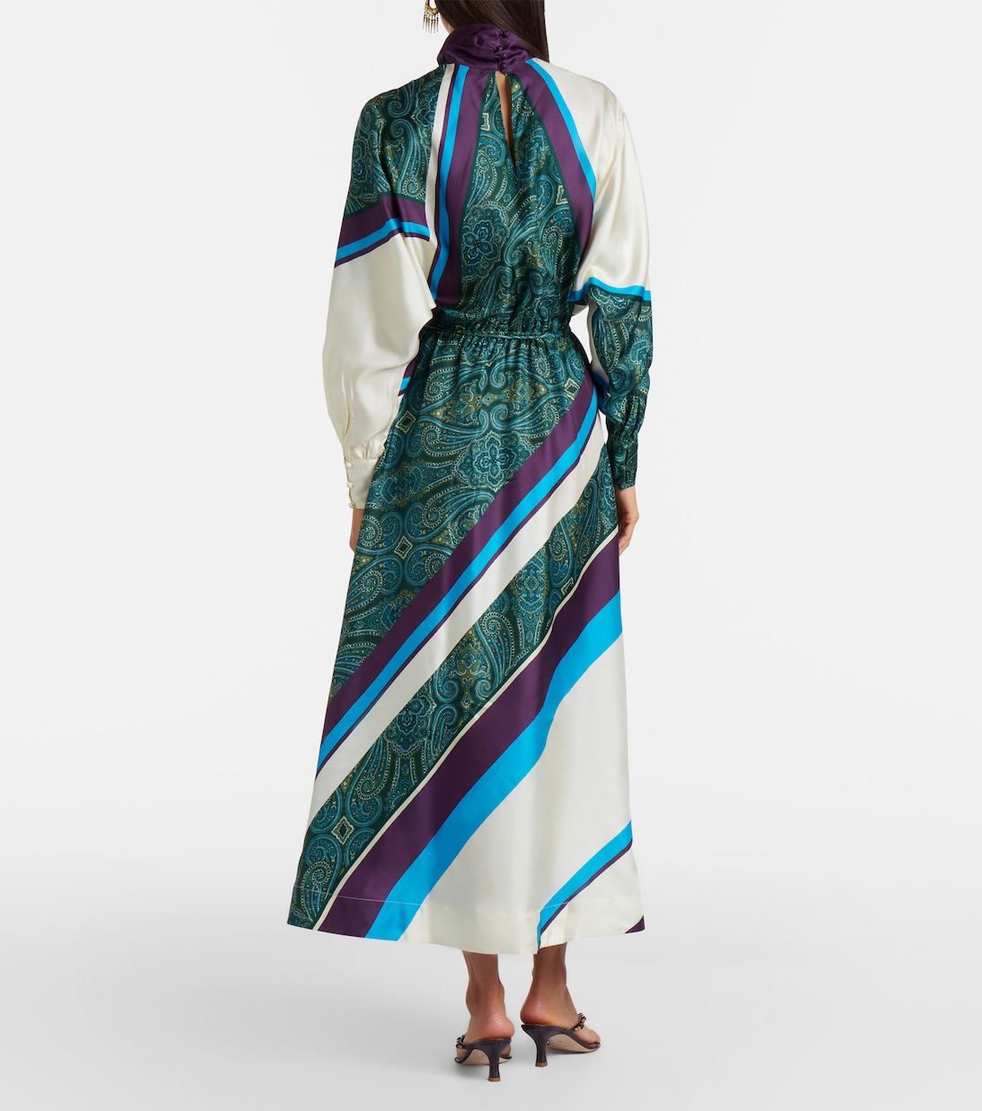Joni printed silk midi dress | Alémais