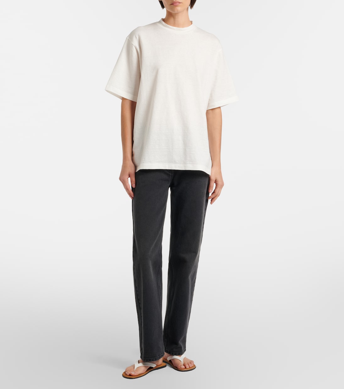 T-shirt oversize Estavo en lin mélangé | The Row