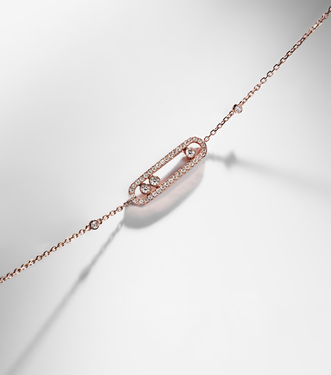 Pulsera Baby Move de oro rosa de 18 ct con diamantes | Messika