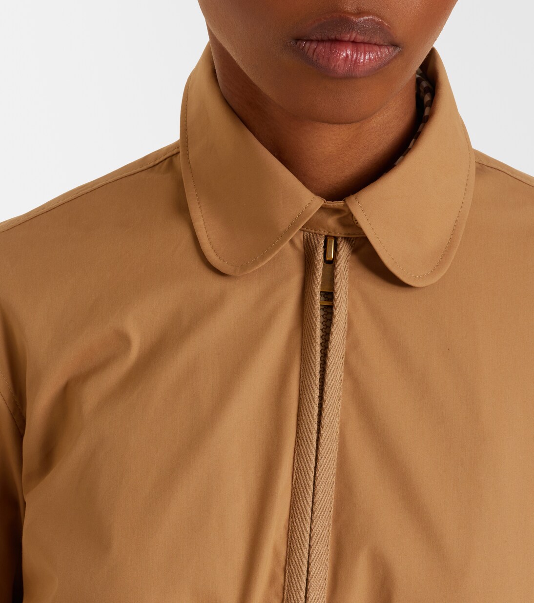 Cotton-blend zip-up shirt dress | Moncler