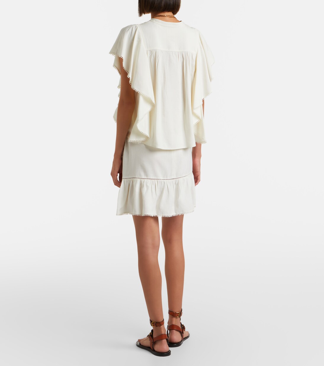 Marlie ruffled crochet-trimmed blouse | Marant Etoile