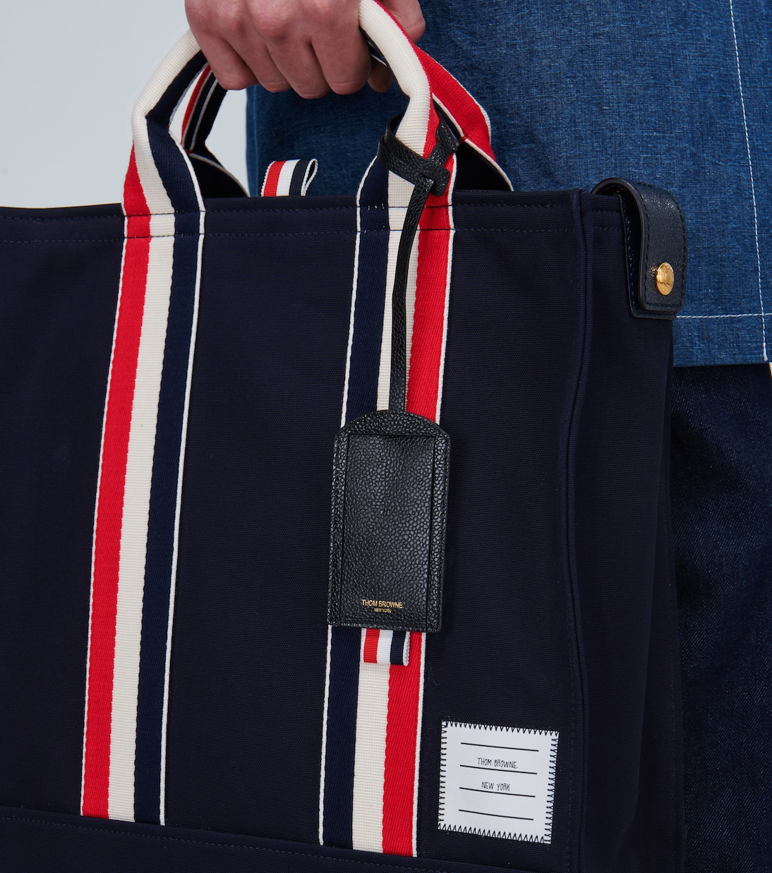 Leather luggage tag | Thom Browne