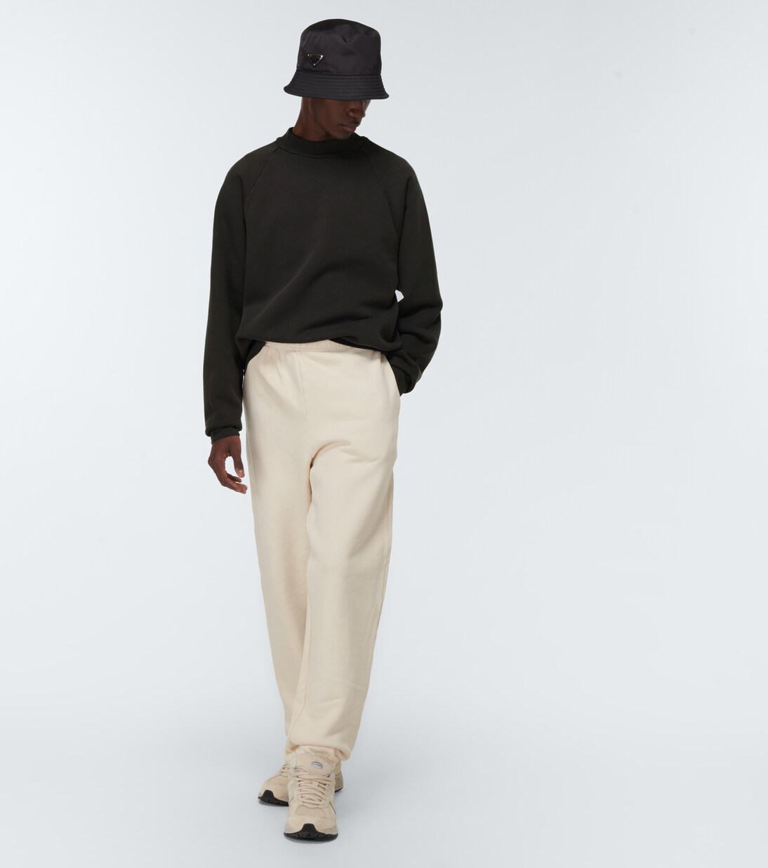 Mock neck cotton sweatshirt | Les Tien