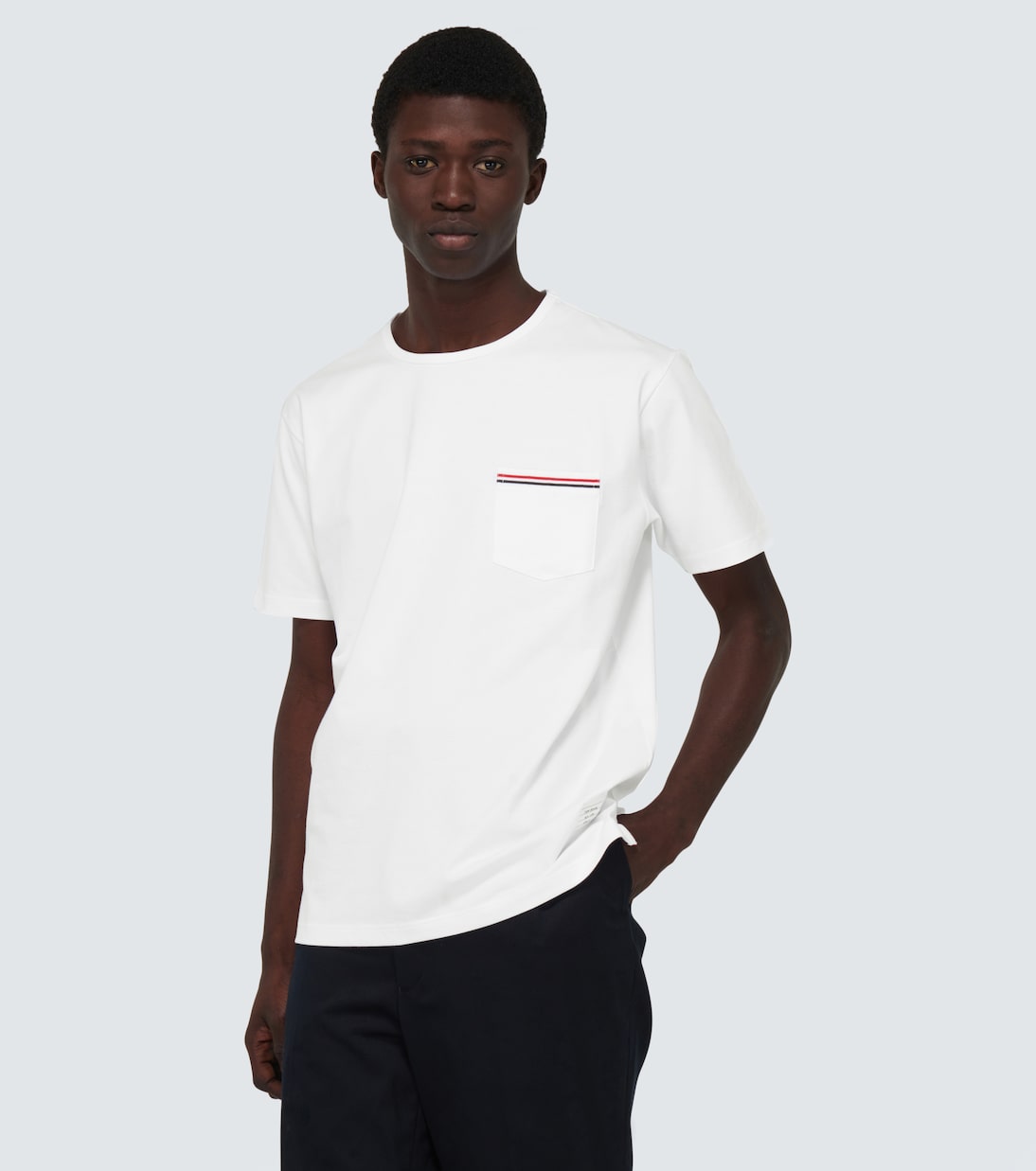 Short-sleeved cotton T-shirt | Thom Browne
