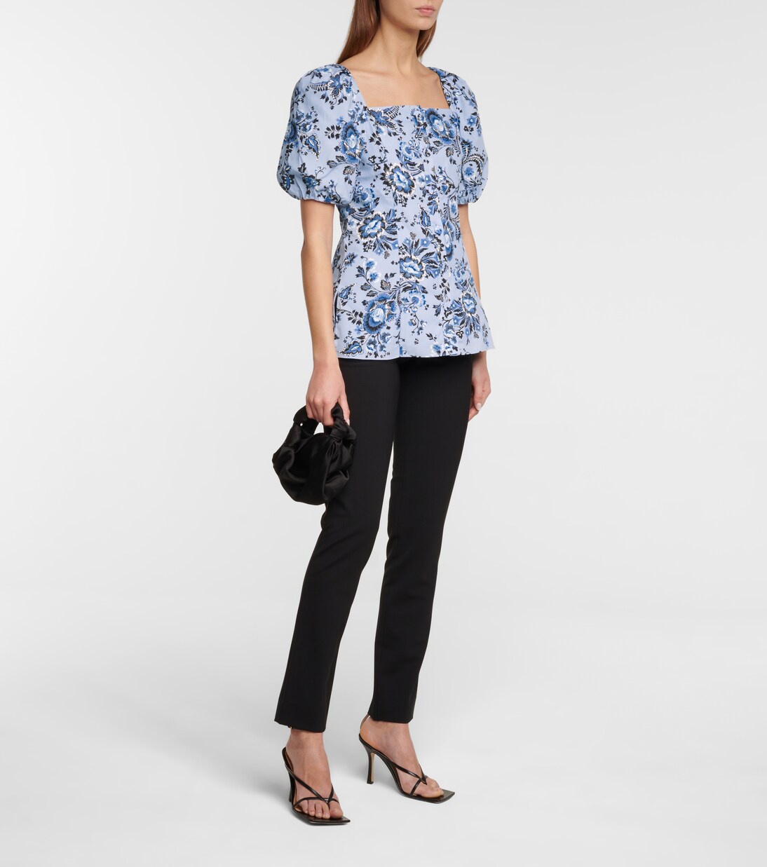 Inez floral cotton poplin top | Erdem