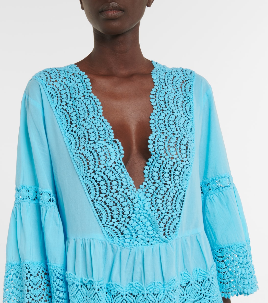 Cafetan Vanessa brodé en coton | Melissa Odabash