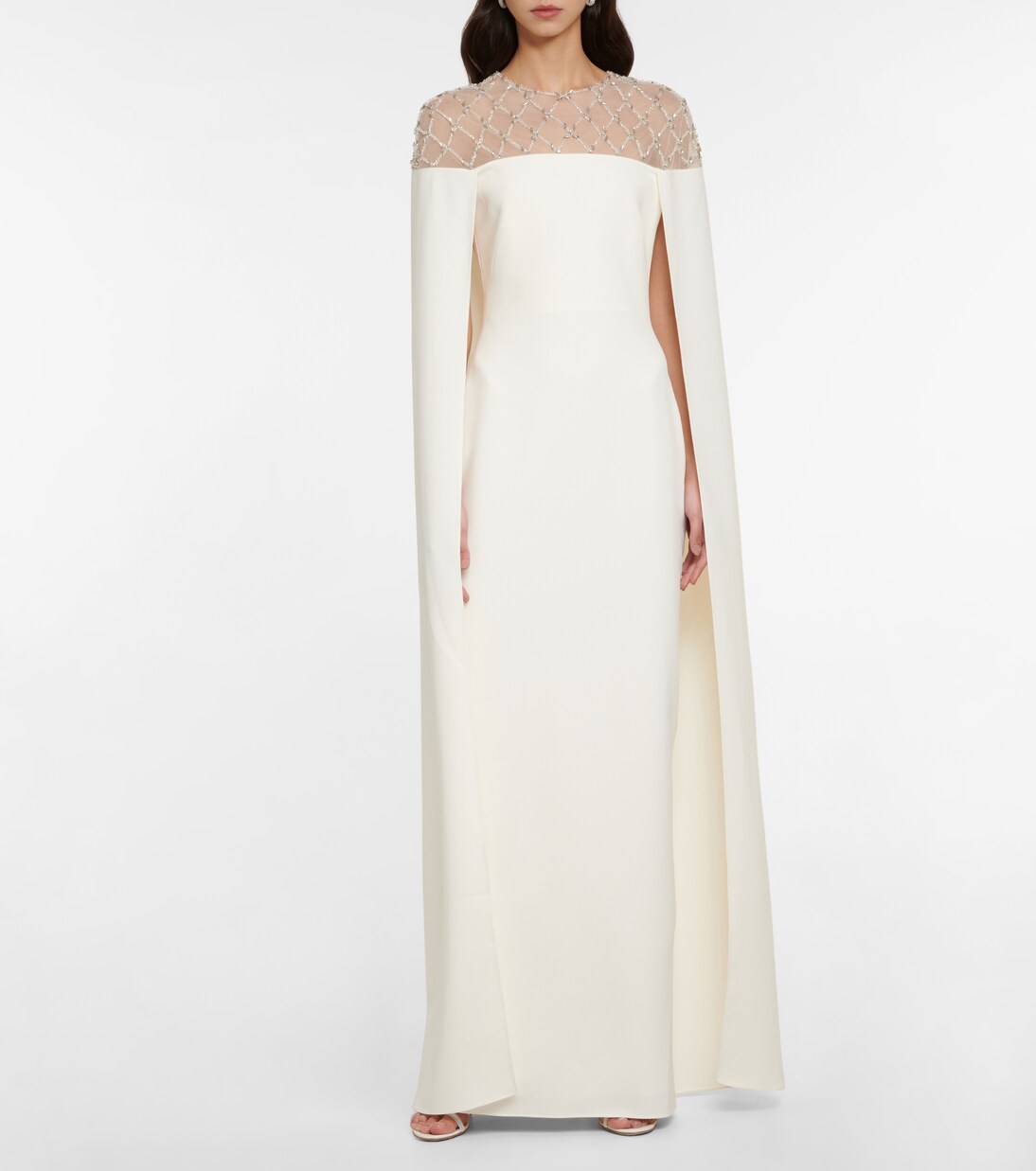 Robe longue de mariée en crêpe | Safiyaa